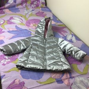 EUC Toddler Healthier Zip Up solver Silver Jacket